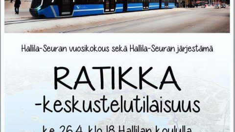 Ratikka-keskustelutilaisuus Hallilan koululla 26.4.