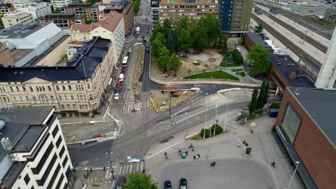 Rautatienkadulla tehdään yövuoroa arkisin viikoilla 30-32