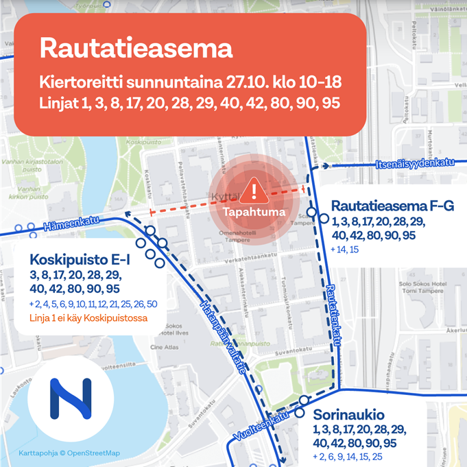 Tampereen ratikka jatketaan Hatanpään valtatielle, lukuisat bussireitit siirtyvät kiertotielle