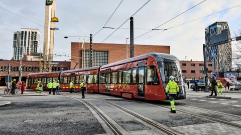 Tampereen raitiotien koeajot ensimmäistä kertaa Hämeenkadulle ja Pyynikintorille asti