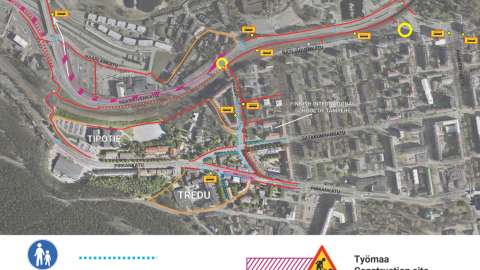 Changes to routes and lanes on Rantatie, Paasikivenkatu and Sepänkatu
