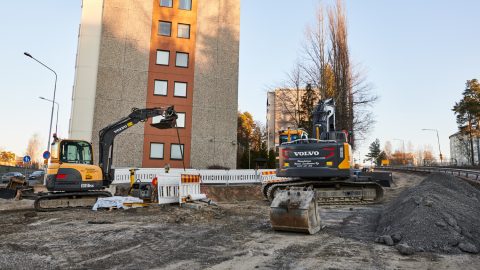 Raitiotieallianssin vesihuoltotöistä vedenjakelukatko Paasikivenkatu 8:ssa