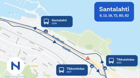 Auto- ja bussiliikenteelle muutoksia Paasikiventie-Paasikivenkatu-reitillä